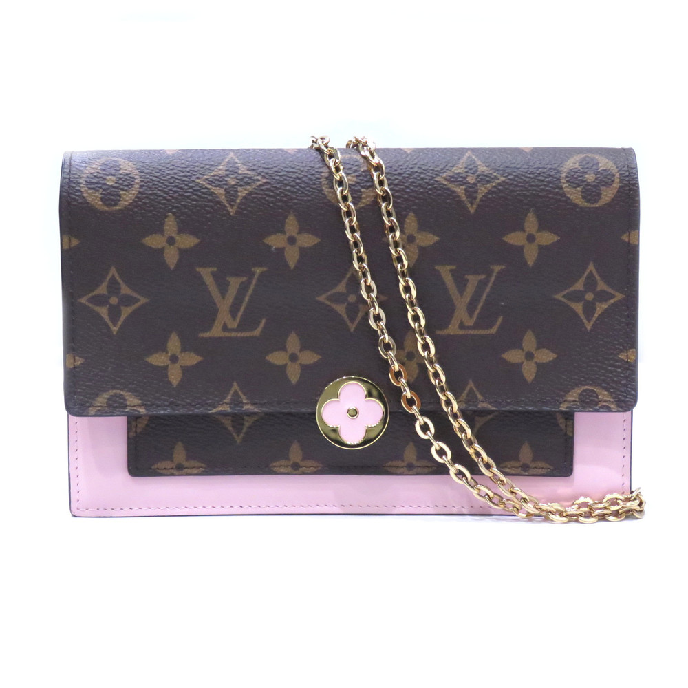 Louis Vuitton Portefeuille Flore Chain Wallet Pink Ballerine
